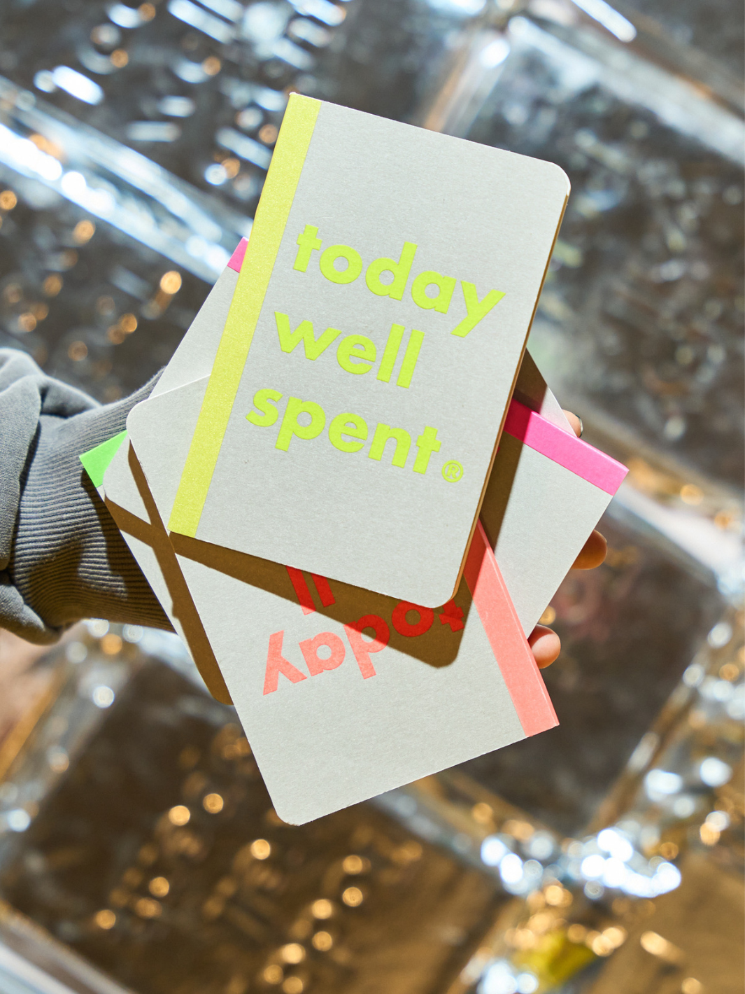 Writing Neon Notebook Today Well Spent Neon Colour Dotted Plain Notebook A6