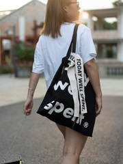Today Well Spent Logo Canvas Tote Bag